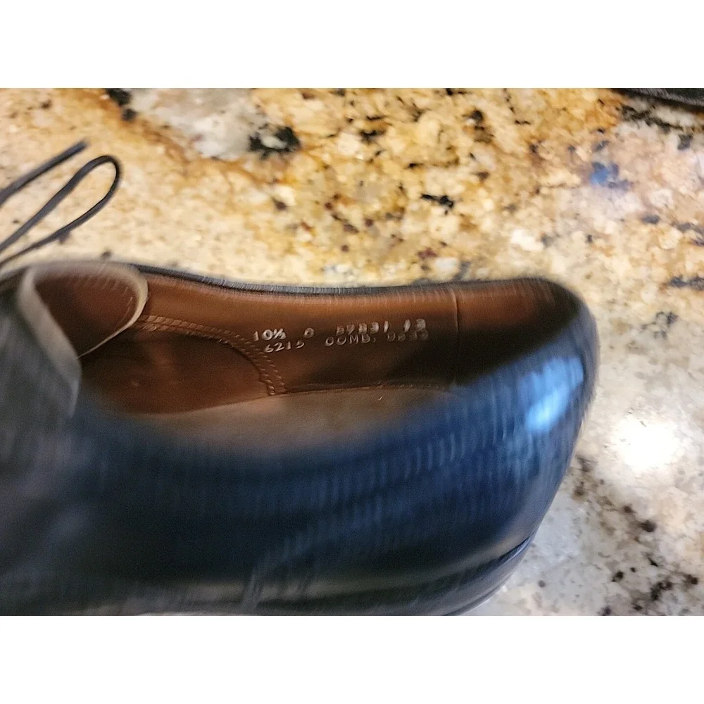 Allen Edmonds McAllister Brogue Wingtip Black Oxfords Size 10.5 C Narow USA 6215